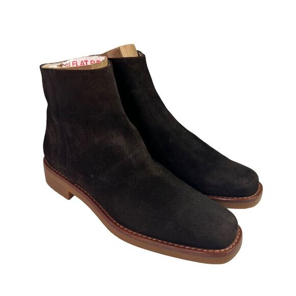 Anne Klein Womens Suede Leather Low Heel Ankle Booties Shorties - Picture 2 of 16